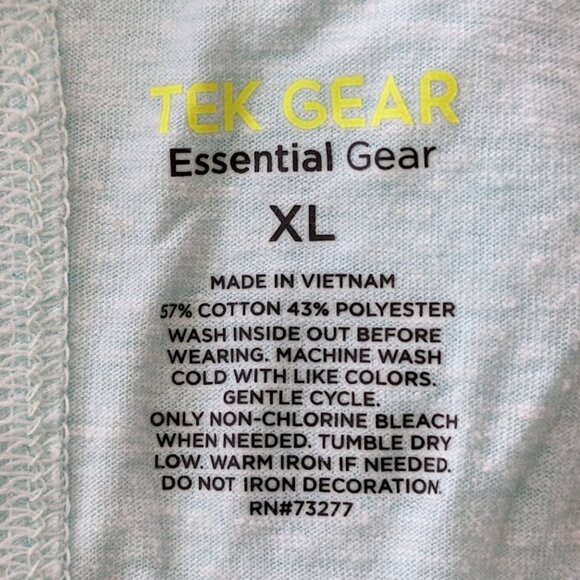 Tek Gear Aqua, Cotton Poly, v-neck t-shirt, size XL - Picture 4 of 9